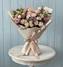 Букет цветов из:  Розы и Лизиантусы в Малом Барханчаке