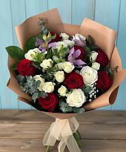 Букет цветов из:  Розы и Альстромерии в Малом Барханчаке