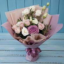 Букет цветов из:  Розы и Лизиантусы в Малом Барханчаке
