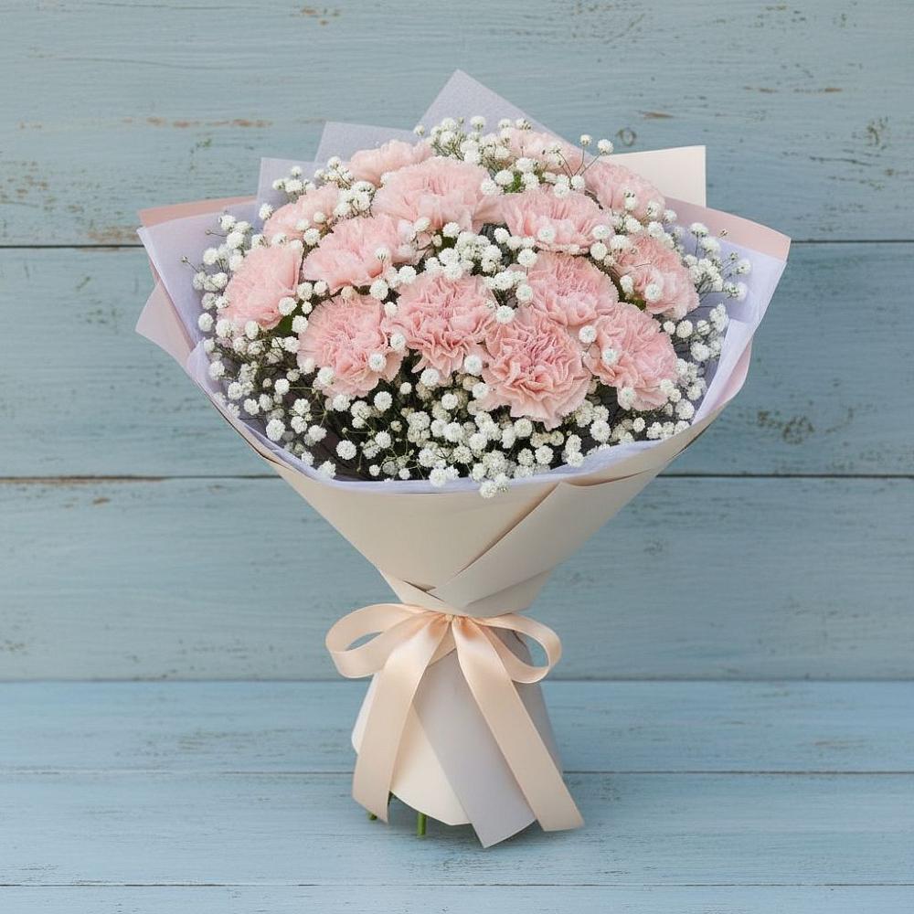 Букет цветов из: Гвоздики в Малом Барханчаке