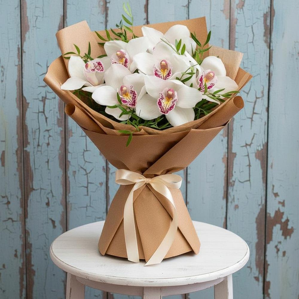 Букет цветов из: Орхидеи и Розы в Малом Барханчаке