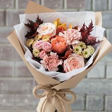 Букет цветов из:  Гвоздики, Хризантемы и Розы в Малом Барханчаке