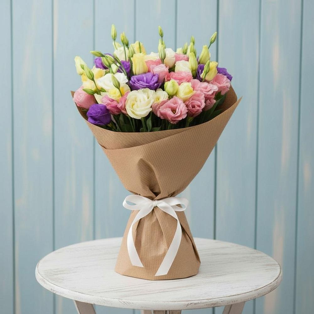 Букет цветов из: Лизиантусы в Малом Барханчаке