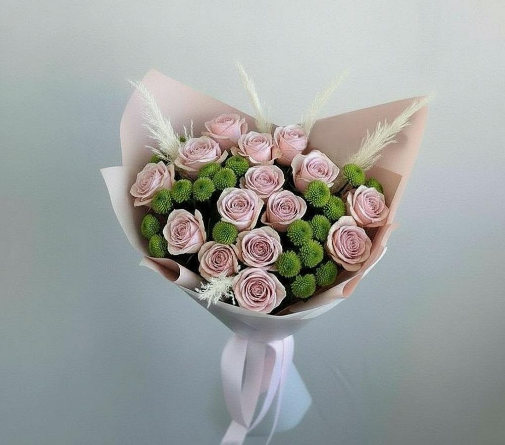 Букет цветов из: Розы и Хризантемы в Малом Барханчаке