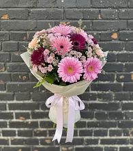 Букет цветов из:  Герберы и Хризантемы в Малом Барханчаке