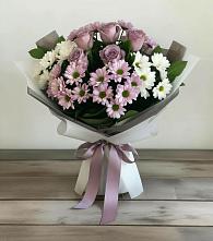 Букет цветов из:  Хризантемы и Розы в Малом Барханчаке