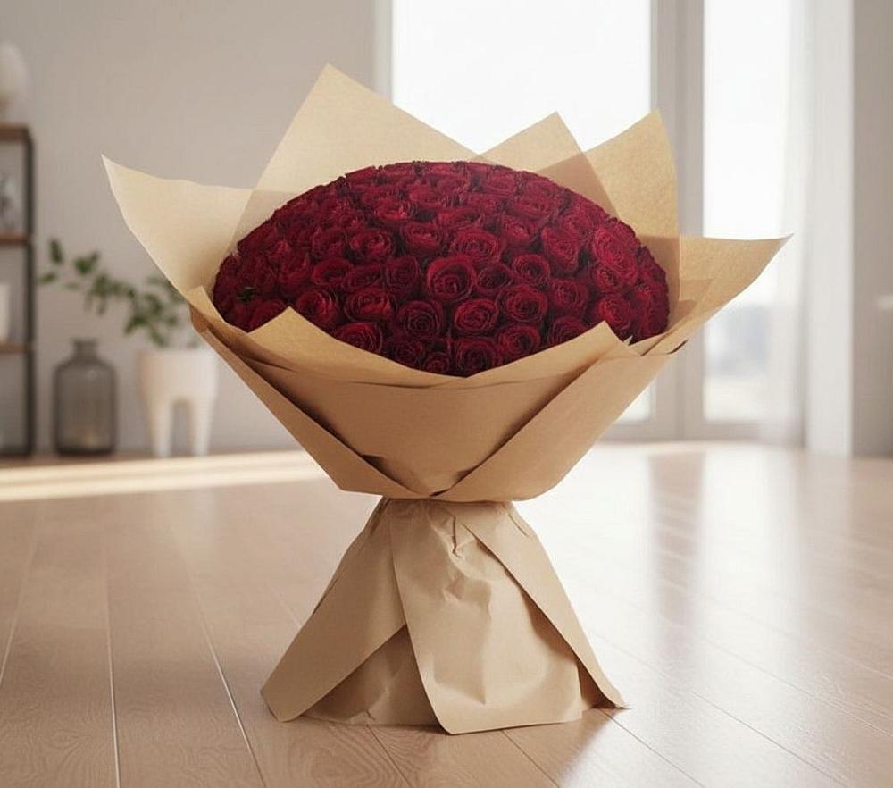 Букет 101 Красная роза в Малом Барханчаке