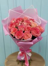 Букет 15 Розовых роз Равель в Малом Барханчаке