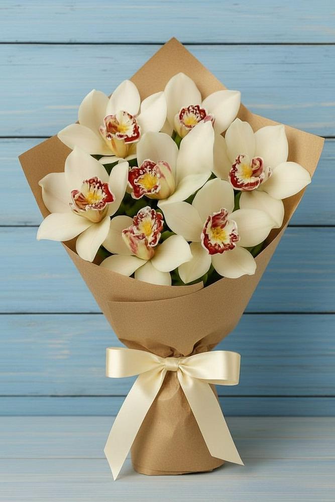 Букет цветов из: Орхидеи и Розы в Малом Барханчаке