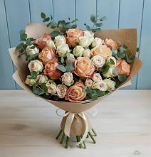 Букет цветов из:  Альстромерии и Розы #REPLACE_PRED# Малом Барханчаке