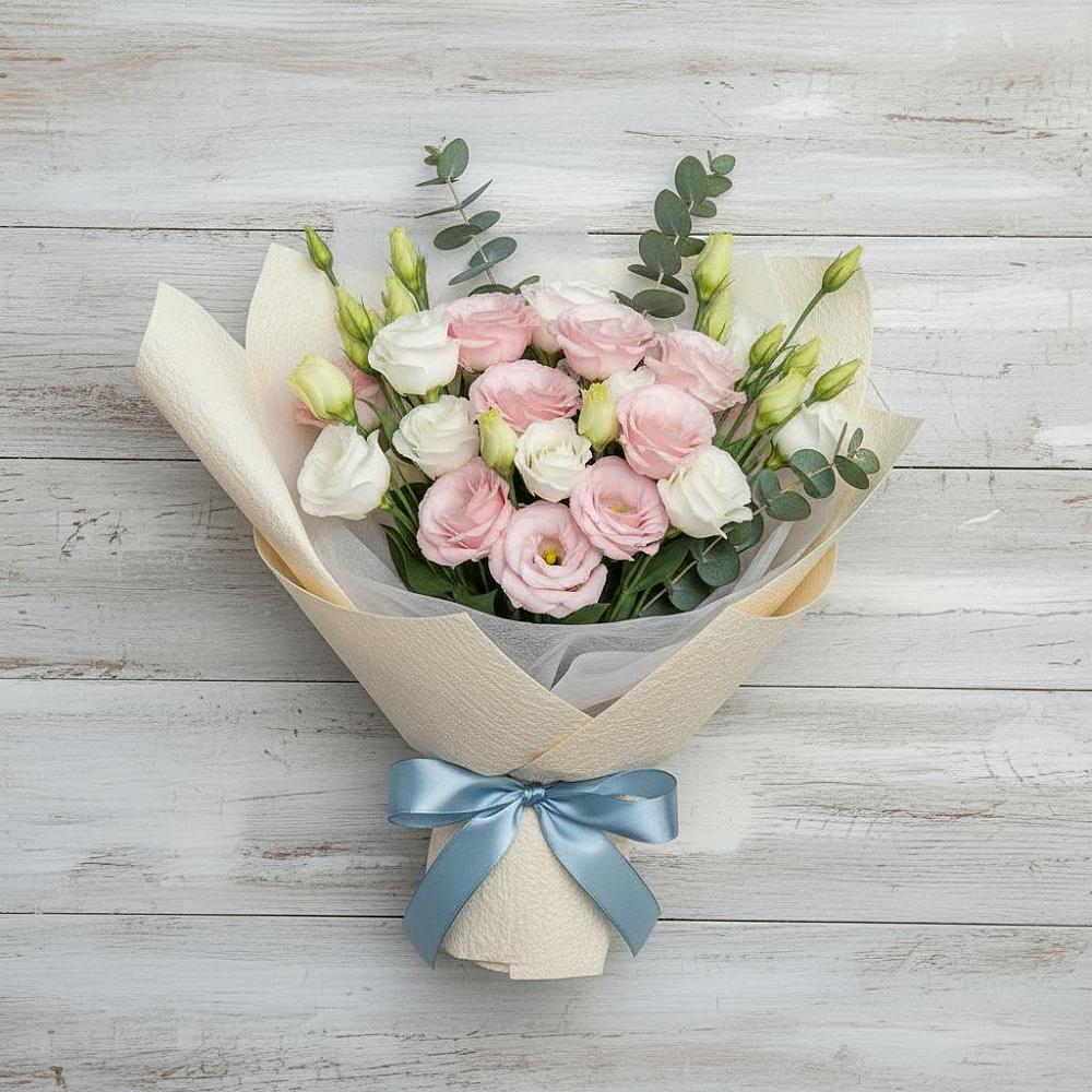 Букет цветов из: Лизиантусы в Малом Барханчаке